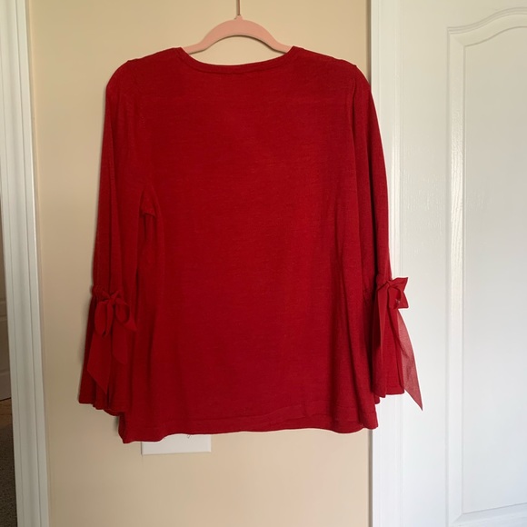 Red Talbots Blouse - Picture 3 of 3